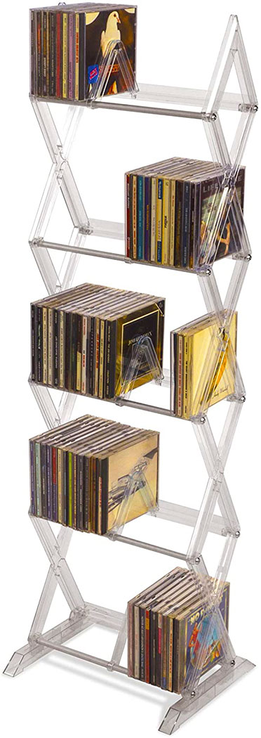 Atlantic Mitsu Media Rack Transparent 90 Games