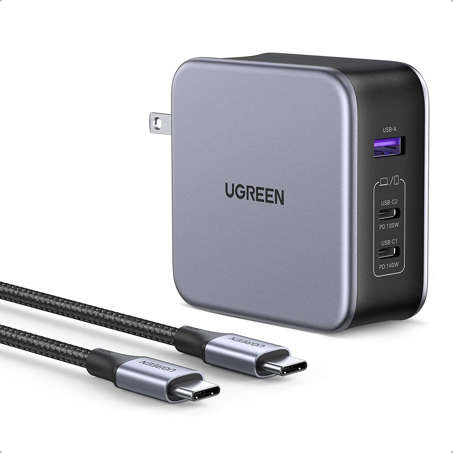 UGREEN 140W Cargador, Nexode GAN 3 Puertos