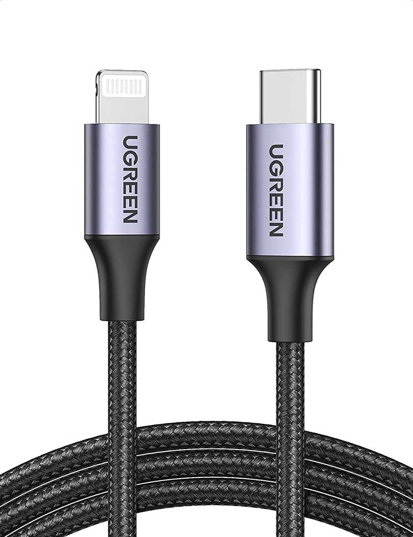 UGREEN Cable USB C a Lightning Nylon Trenzado